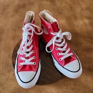 Converse Chuck Taylor All Star Shoes M5 W7 Red High Top Sneakers Athletic Retro